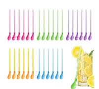 30 Pieces Slushie Straws, Removable Slush Straws, Reusable 2-in-1 Spoon Straws for Smoothie, Milkshake, Cocktails, Coffee and Hot Drinks