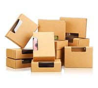 30 Pieces Soap Packaging Boxes Kraft Soap Boxes with Window Rectangle Window Gift Box Homemade Soap Packaging Soap Making Supplies for Party Favor Bakery Candy Jewelry 3.54 x 2.56 x 1.18 Inch