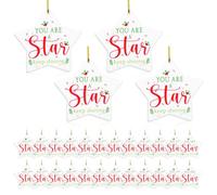 30 Pieces Star Acrylic Hang Token,Gifts for Students from Teachers,2025 School Leavers Gifts,Class Gifts for 30 Children,Graduation,End of Year/Term Gifts for 30 Children