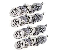 30 Pieces Tibetan Silver Yoga Charms DIY Pendant for Necklace Jewelry Making Lotus