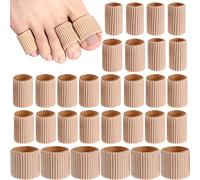 30 Pieces Toe Cushion Tubes Toe Sleeves Soft Gel Corn Pad Protectors for Cushions Corns, Blisters, Calluses, Toes and Fingers