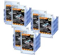 30 Pieces Trading Card Protector, 35 PT Acrylic Screw Holder Clear Display for Baseball Football Sports Trading Cards Game Storage and Display