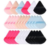 30 Pieces Triangle Makeup Powder Puff, Sponge Powder Puff, Wet Dry Triangle Powder Puff Pads, Cosmetic Face Powder Puff, Make Up Sponge for Loose Powder, Foundation, Body Powder