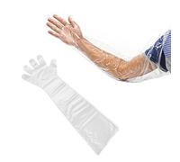 30 Pieces Veterinary Insemination Rectal Long Gloves,Long Arm Veterinary Artificial Insemination Glove,Extra Long Sleeve Full Arm Gloves,Veterinary Gutting Gloves,For Dogs Cattle Horse,Transparent