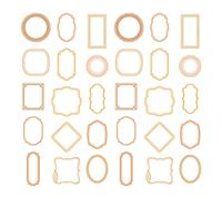 30 Pieces Vintage Photo Frame Scrapbook Decorative Hollow Out Picture for Album Journal