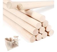 30 Pieces Wooden Sticks for Craft,Dowel Rods 6mm,Craft Sticks,Wood Sticks,for DIY,Model Making,Crafts,Decoration,30cm x 6mm