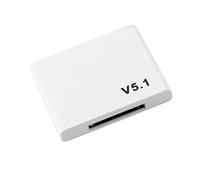 30 Pin Bluetooth 5.1 Audio Receiver A2DP Mini Wireless Adapter for 30Pin Analog Speaker White