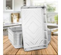 30 Pk Coppice Aluminium Foil Tray For Baking, Bbq, Roasting, Grilling & Food Storage 32 X 20 X 3Cm. Freezer, Microwave & Oven Safe