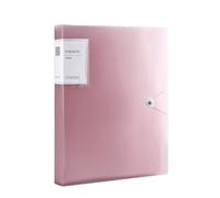 30-Pocket A4 Clear Plastic Sheet Protectors, Binder Folder, Punchless Ringless File Sleeves, Office Supplies for Document Protection(Rose)