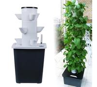 30 Pods Hydroponics Tower Garden Hydroponic Growing System Aeroponics Growing Kit for Herbs, Fruits and Vegetables Timer for Herbs, Fruits and Vegetables (25holes)