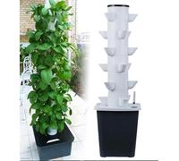 30 Pods Hydroponics Tower Garden Hydroponic Growing System Aeroponics Growing Kit for Herbs, Fruits and Vegetables with Hydrating Pump, Adapter, Net Pots, Timer for Herbs, Fruits and Vegetables