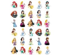 30 Princess Half Pre Cut Cupcake Toppers Edible Wafer Paper Fairy Cake Toppers Birthday Celebration Cakes Decorations Princess Party NO CUTTING REQUIRED