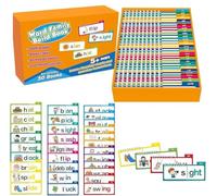 30 Read And Rhyme Books | Word Families Letter Sounds Flash Cards | Kindergarten Sight Word Flash Cards | Alphabet Vocabulary Learning | Read & Rhyme Activity Book | Educational Reading Games