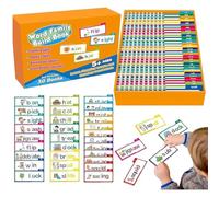 30 Read and Rhyme Flip Books,ABC Vocabulary Flash Cards,Word Family Build Book,Learn to Read Phonics Flash Cards,for Kids 3-5 - Builds Foundational Reading Skills,Vocabulary Building