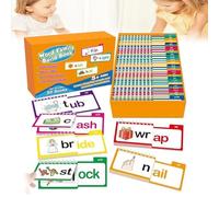30 Read and Rhyme Flip Books for kids 3-5, Word Family Build Book, Learn to Read Phonics Flash Cards, Sight Words Flash Card kindergarten, ABC Vocabulary FlashCards(1pcs)