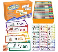 30 Read and Rhyme Flip Books, Sight Words Flash Cards For Toddlers & Preschoolers, Word Family Learning Cards Educational Reading Games To Build Vocabulary & Reading Fluency