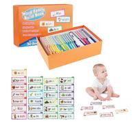 30 Read and Rhyme Flip Books - Sight Words Flash Cards, Teaching Reading Vocabulary's Phonics Games for Children, Word Family Vocabulary Flash Cards for Memorizing Recognizing