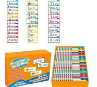 30 Read and rhyme Flip Books, Word families, alphabet phonics flashcards, ABC Flashcards, Study to read with phonics cards, Suitable for educational Study games (1pcs)