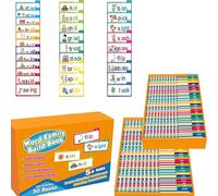 30 Read and rhyme Flip Books, Word families, alphabet phonics flashcards, ABC Flashcards, Study to read with phonics cards, Suitable for educational Study games (2pcs)