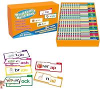 30 Read and Rhyme Flip Books, Word Families Building Book, Early Educational Alphabet Flash Cards, Preschool Learning Reading Books for Kids Toddlers & Classroom Teaching