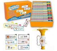 30 Read and Rhyme Flip Books, Word Families Flash Cards, 2026 New Word Family Flip Books, Phonics Flip Book, World Family Build Book, For Educational Reading Games