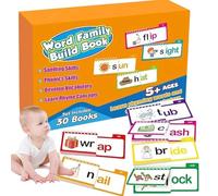 30 Read and Rhyme Flip Books, Word Families Flash Cards, ABC Vocabulary Flash Cards for Education, Reading, Interaction, Sight Words Flash Card For Toddlers & Preschoolers