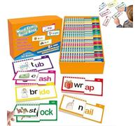 30 Read and Rhyme Flip Books,Word Families Flash Cards, Kindergarten Sight Word Flash Cards, Read & Rhyme Flip Activity Book, Word Builder Games Flip Activity Book, Ideal for Reading Games
