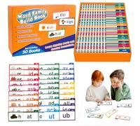 30 Read and Rhyme Flip Books,Word Families Flash Cards,Reading And Rhyming Words Abc Vocabulary Flash Cards for Education,Reading,Interaction,Sight Words Flash Card For Toddlers & Preschoolers