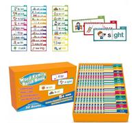 30 Read and Rhyme Flip Books - Word Families Phonics Flash Cards for Toddlers, Educational Toys for 2-3 Year Olds, ABC Reading Games for Kids
