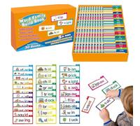 30 Read and Rhyme Flip Books, Word Family Build Book, Family Word Book, Read and Rhyme Flip Books Set, Words Family Flip Cards, Interactive Gift for Kids Toddlers (1)