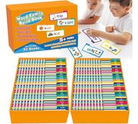 30 Read and Rhyme Flip Books, Word Family Build Book, Word Families Flash Cards, ABC Vocabulary Flash Cards, Kindergarten Educational Reading Games for Words (30)