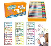 30 Read and Rhyme Flip Books, Word Family Flip Books, Sight Words Flash Cards Kindergarten, ABC Vocabulary Flash Cards, Educational Reading Games (1Set)