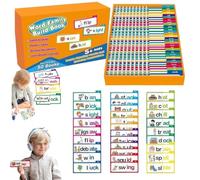30 Read & Rhyme Flip Books - Word Family Flash Cards & ABC Vocabulary Games, Interactive Phonics Learning Tools