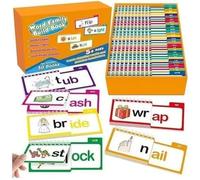 30 Reading & Rhyming Flipbooks, Word Family Flashcards,Various Word Flip Books, ABC Vocabulary Flashcards, Letter Pronunciation Flashcard, Educational Reading Games