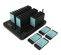 30 Restaurant Pagers System With 16 Buzzers, Wireless Vibration & Flashing Call For Guests, 1640ft Long Range, Ideal For Food Trucks, Bars, And Social Distancing