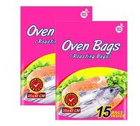 30×Roasting Oven Bags, Cooking Roasting Bags Medium Size for Meats Chicken Fish Vegetables (2Pack, 35 x 43 cm)