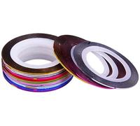 30 Rolls DIY Nail Striping Tape Adhesive Stickers Nail Art Decals Tape Line Mixed Color Manicure Decorations Professional Process