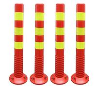 30" Safe Bold Post Road Cones 4 Pack Flexible Caut Cones for Commercial Use Ideal for Expressways Par Parking Lots & Streets Kit