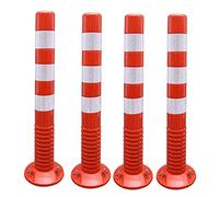 30" Safe Bold Post Road Cones 4 Pack Flexible Caut Cones for Commercial Use Ideal for Expressways Par Streets & Parking Areas Traffic Control Kits