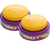 30 Second Dance Party Button with 5 Songs-Volume III, Fun Gag Gift - Orange Color