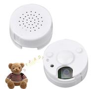 30 Seconds Mini Voice Recorder for Teddy Bears,Recordable Voice Device Voice Box,Compact Sound Recorder Button Box,Compact and Portable,Gifts for Birthday,Christmas,Halloween,Indoor&Outdoor Use(White)