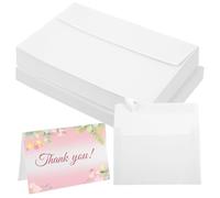 30 Set Blank cards and envelopes 4x6 Adhesive Closure, Foldable Blank Greeting Card, Wedding Card, Paper for DIY Thank Notes Invitations, Watercolour Painting