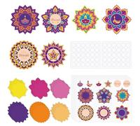 30 Set Diwali Crafts Kits Indian Festival Decorations DIY Diwali Mandala Coloring Activity Art Supplies Hindu New Year Games Card of Festival Party Gift Exchange