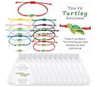 30 Set Employee Appreciation Gifts You're Turtley Awesome Bracelets Inspirational Card Emotional Support Positive Bracelets Motivational Gifts for Coworkers Staff Teacher Student Office Pocket Favors