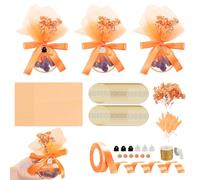 30 Set Helloween Candy Favors for Guests Christening Tulle Bags Rings DIY Halloween Eve Gift for Guests, No Almond Candy