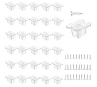 30 Set Rope Light Mounting Clips, LED Strip Clips with Screws, Rope Light Clip for DIY, Neon Lights Clip Fixing Clamps for 5mm to 6mm LED Strip Lighting (Translucent)