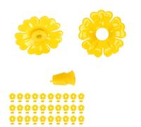 30 SetFeeder Flowers for Hanging Bird Feeding Ports, Material, Green Replacement Parts for Garden Supplies with Easy Installation and (Yellow)