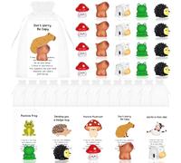 30 Sets Employee Appreciation Gifts Bulk for Coworkers Thank You Staff Gift Animal Pun Inspirational Note Cards Funny Resin Frog Cow Capybara Hedgehog Mushroom Office Gifts Pocket Favors