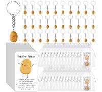 30 Sets Employee Appreciation Gifts for Coworkers Inspirational Potato Keychain Bulk with Funny Card Organza Bag Positive Emotional Support for Employee Staff Teacher Nurse Team Back to School Gifts