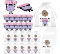 30 Sets Employee Appreciation Gifts Include You Rock Badge Lapel Pin Inspirational Cards and Organza Bags Employee of the Month Thank You Gifts for Coworker Staff Teacher Team Volunteers